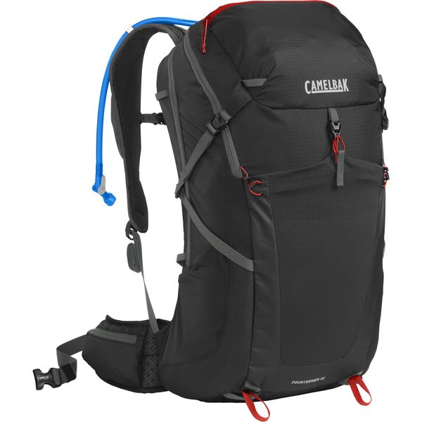 Camelbak Fourteener 32 Hydration Pack 2023: Black/Red Poppy 32l click to zoom image