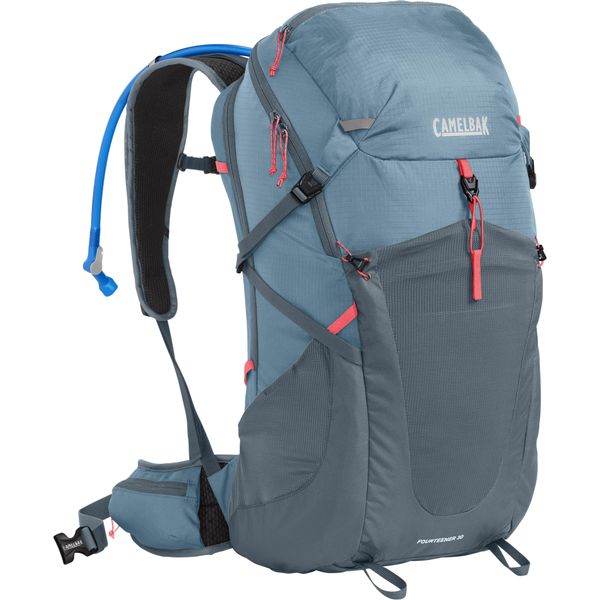 Camelbak Women's Fourteener 30 Hydration Pack 2023: Smoke Blue/Fiery Coral 30l click to zoom image