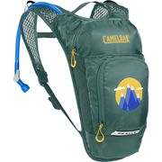 Camelbak Kids' Mini M.u.l.e. Hydration Pack 3l With 1.5l Reservoir 2023 3L GREEN/ MOUNTAINS  click to zoom image