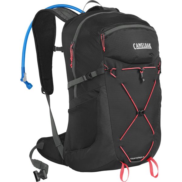 Camelbak Women's Fourteener 24 Hydration Pack 2023: Black/Fiery Coral 24l click to zoom image