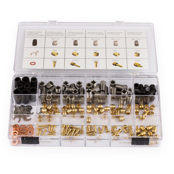 Aztec Hydraulic olive, shroud and barb kit - 18 types covering all major brands click to zoom image