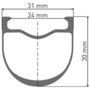 DT Swiss GRC 1400 SPLINE disc brake wheel, carbon clincher 30 x 24 mm, 700c front click to zoom image