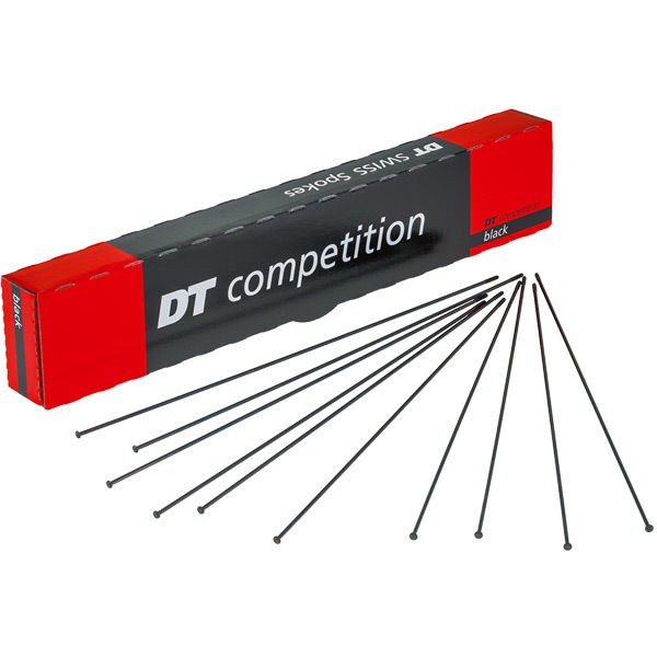 DT Swiss Competition Straight Pull Spokes 14 / 15 g = 2 / 1.8 mm box 100, black 252 mm click to zoom image