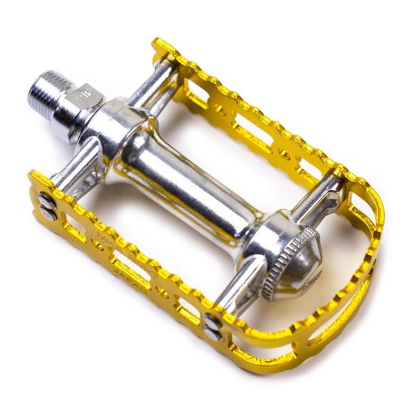 Mks Bm-7 Alloy Body & Plate 1/2 Inch Axle Road Pedal: Gold 1/2" click to zoom image