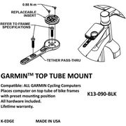 K-Edge Top Tube Mount for Garmin - Black Anodised click to zoom image