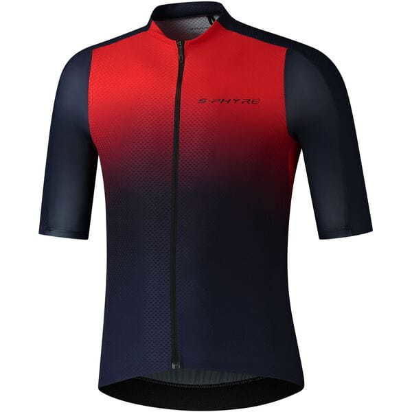Shimano Clothing Men's, S-PHYRE FLASH Jersey, Red/Navy click to zoom image