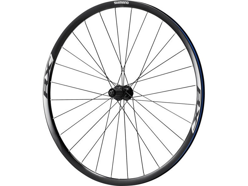 Shimano Wheels WH-RX010 disc road wheel, clincher 24mm, 11-speed, black, rear click to zoom image