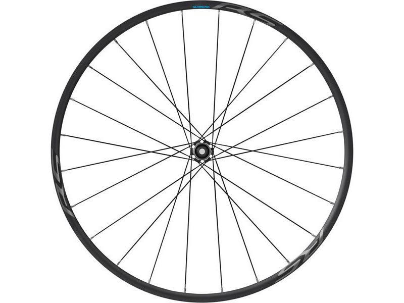 Shimano Wheels WH-RS370 tubeless compatible clincher wheel, 12 x 100 mm thru axle, front, black click to zoom image