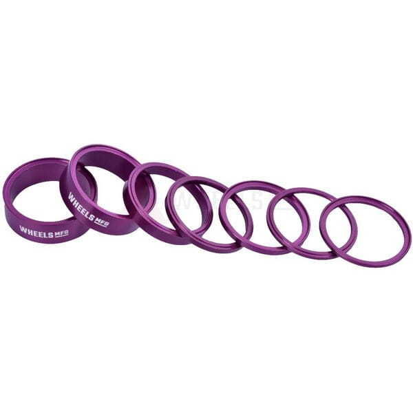 Wheels Manufacturing StackRight Headset Spacer Kit - Purple click to zoom image