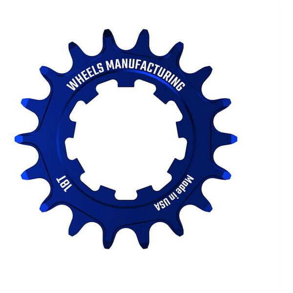 Wheels Manufacturing Solo-XD 18 Tooth Cog, 7075 aluminum, Blue click to zoom image