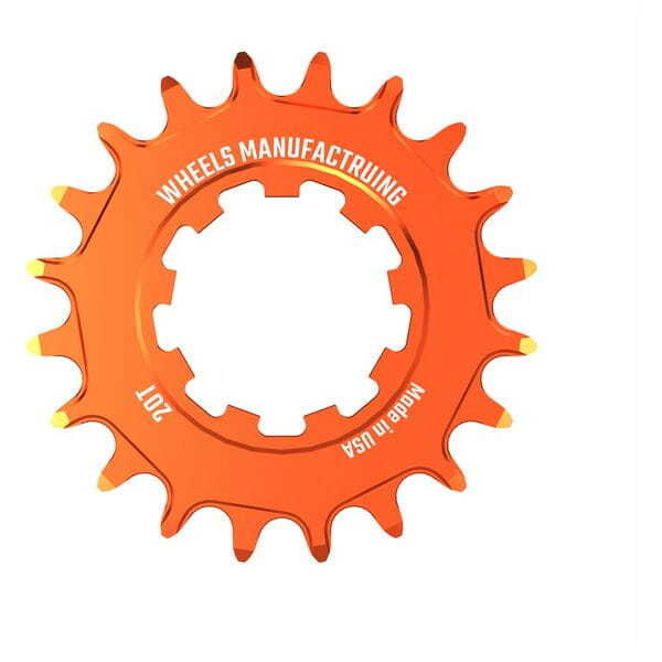 Wheels Manufacturing Solo-XD 20 Tooth Cog, 7075 aluminum, Orange click to zoom image