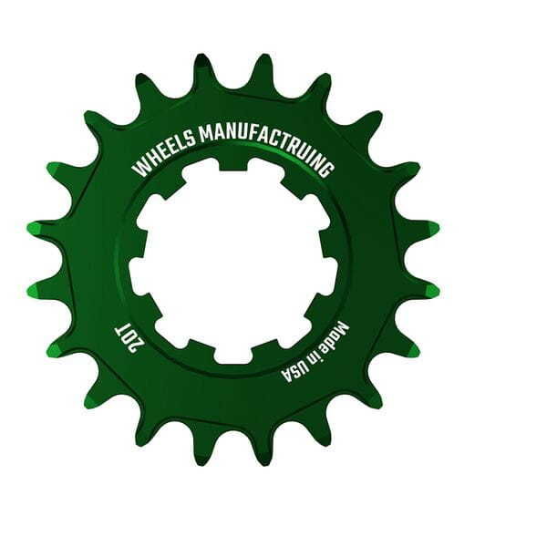 Wheels Manufacturing Solo-XD 20 Tooth Cog, 7075 aluminum, Green click to zoom image