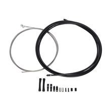 Sram Slickwire Pro MTB Brake Cable Kit 5mm (1x1350mm, 1x2350mm 1.5mm Pol SS Cables, 5mm Kevlar® Reinforced Linear Strand Housing, Ferrules, End Caps, Frame Protectors) Black