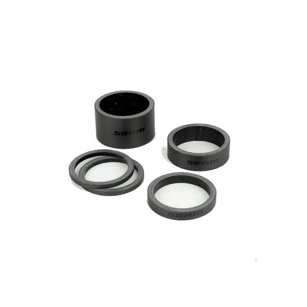 Sram Headset Spacer Set, Ud Carbon (2.5mm X 2, 5mm X 1, 10mm X 1, 20mm X 1): Gloss Black Logo 1.1/8 (28.8mm) click to zoom image