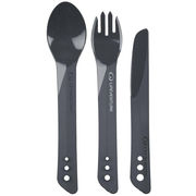 Lifeventure Ellipse Knife, Fork & Spoon Set  Grey  click to zoom image