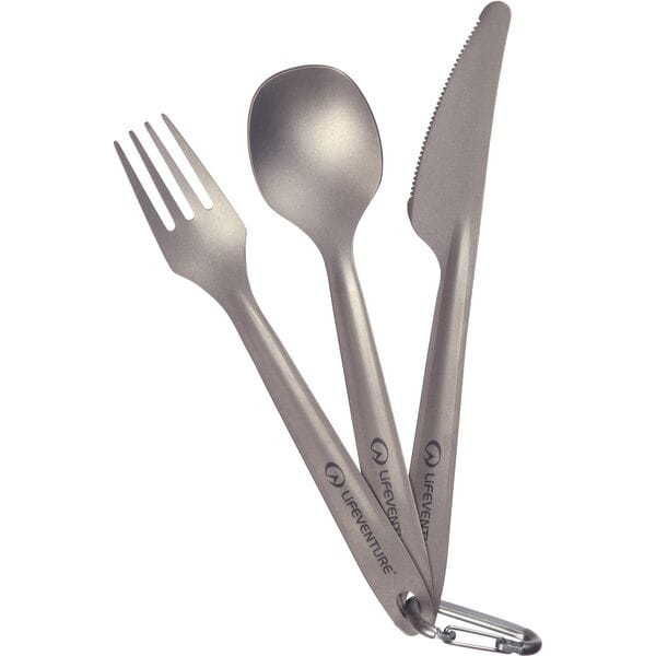 Lifeventure Superlight Titanium Cutlery Set click to zoom image