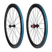 Halo Carbaura RC50 RS2 Road Pair 50mm deep carbon Rim brake rim, Halo Black RS2 Hubs, 20H Ft,16/8H Rr 11sp Shimano 