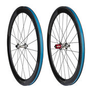 Halo Carbaura RC50 RS2 Road Pair 50mm deep carbon Rim brake rim, Halo Silver RS2 Hubs, 20H Ft,16/8H Rr 11sp Shimano 