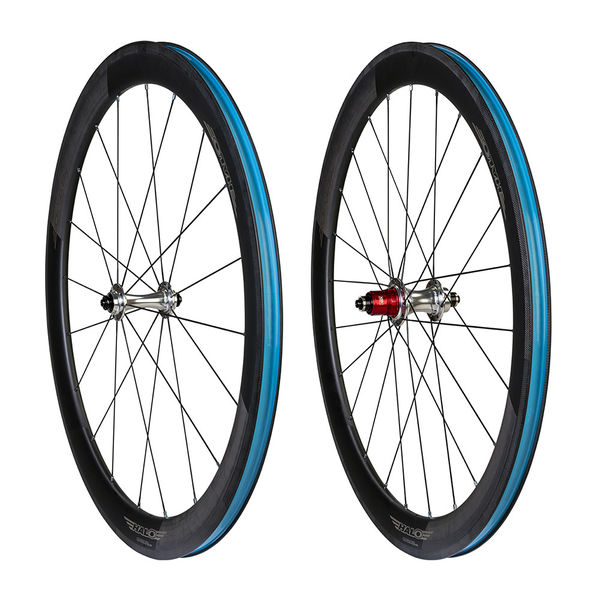 Halo Carbaura RC50 RS2 Road Pair 50mm deep carbon Rim brake rim, Halo Silver RS2 Hubs, 20H Ft,16/8H Rr 11sp SRAM XD-R click to zoom image