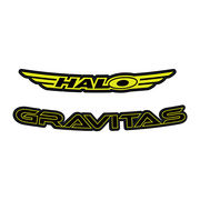 Halo Gravitas Rim Decal kit for Gravitas Rims  Yellow  click to zoom image