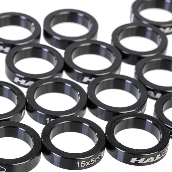 Halo Boost Ft Axle Spacers CNC 6061 alloy spacers. 2 pces 15/21mm x 5mm click to zoom image