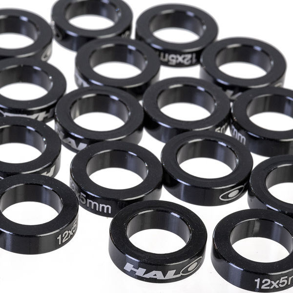 Halo Boost Ft Axle Spacers CNC 6061 alloy spacers. 2 pces 12/19mm x 5mm click to zoom image