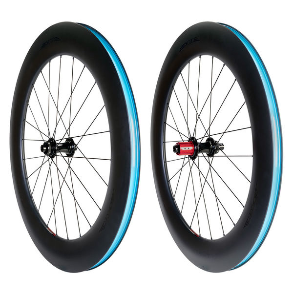 Halo Carbaura RCD80 Road Pair 80mm deep carbon Disc rim, 16/8H Ft/Rr 11sp Shimano click to zoom image
