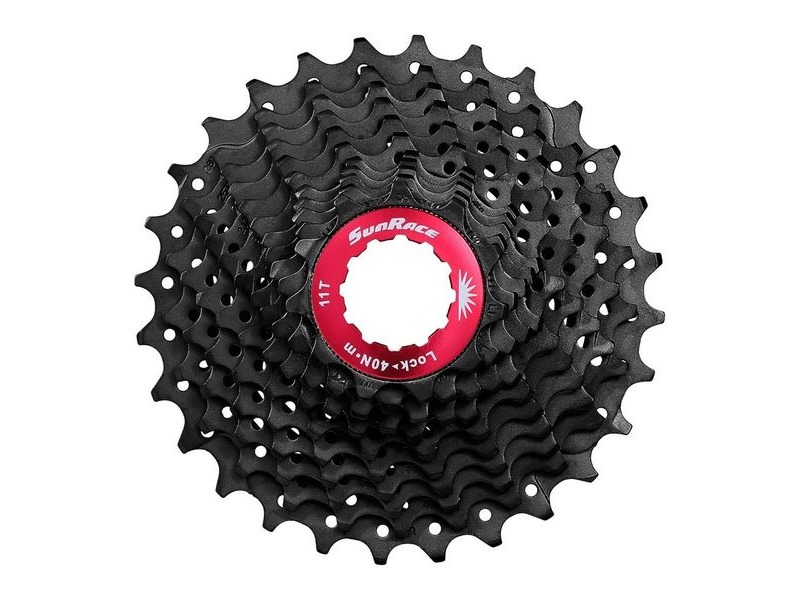 Sunrace RX1 11spd Index Shimano/SRAM - Fluid drive+ cogs, Alloy spacers and Lockring, 11-32T click to zoom image