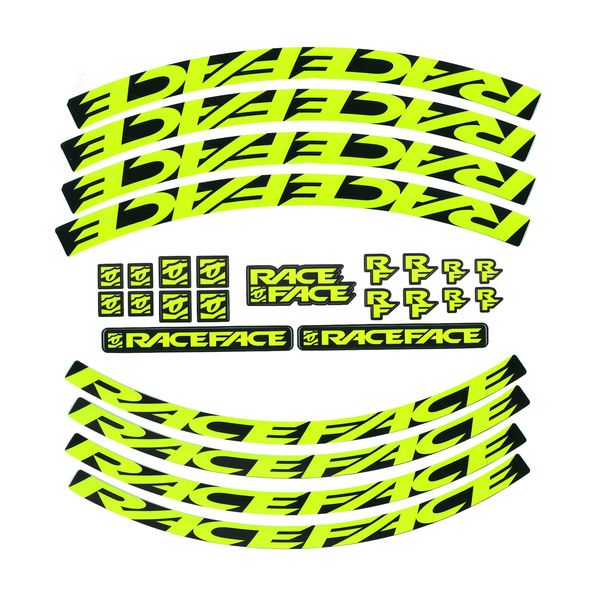 RaceFace Decal Kit Neon Yellow click to zoom image