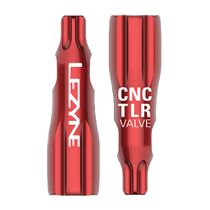 Lezyne CNC TLR Valve Caps Only (Pair) - Red Pump Spare