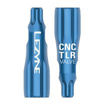 Lezyne CNC TLR Valve Caps Only (Pair) - Blue Pump Spare