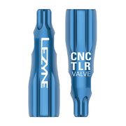 Lezyne CNC TLR Valve Caps Only (Pair) - Blue Pump Spare 