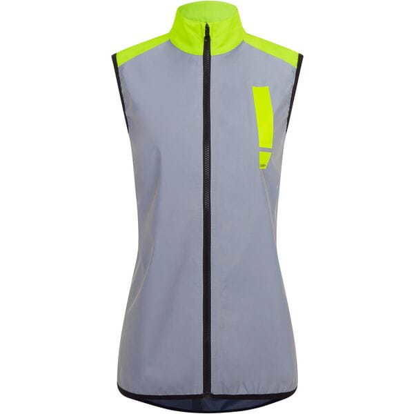 Hump Women's Ultra Reflect Gilet - Silver Reflect / Hi-Viz Yellow click to zoom image