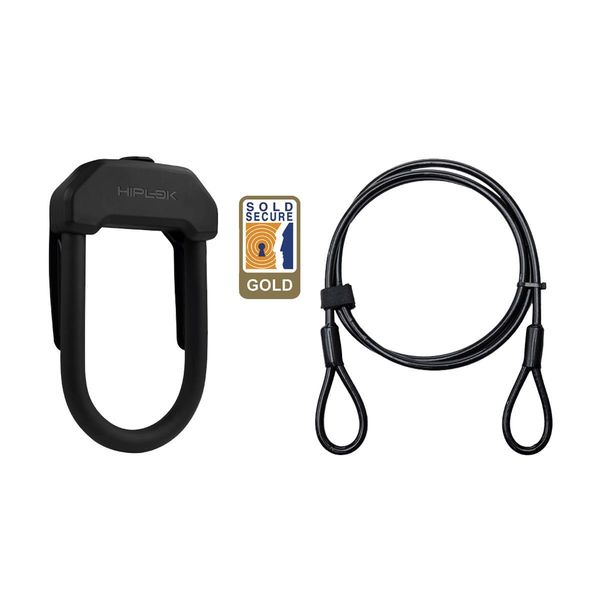 Hiplok Dx+ D Lock and 2m Cable: Black click to zoom image