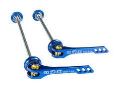 A2Z CNC Quick MTB Release with Ti Rod 130mm OLD, Road Blue  click to zoom image