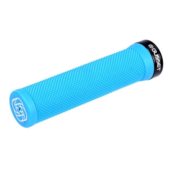 Gusset Single File Lock on Grips Blue 133mm click to zoom image