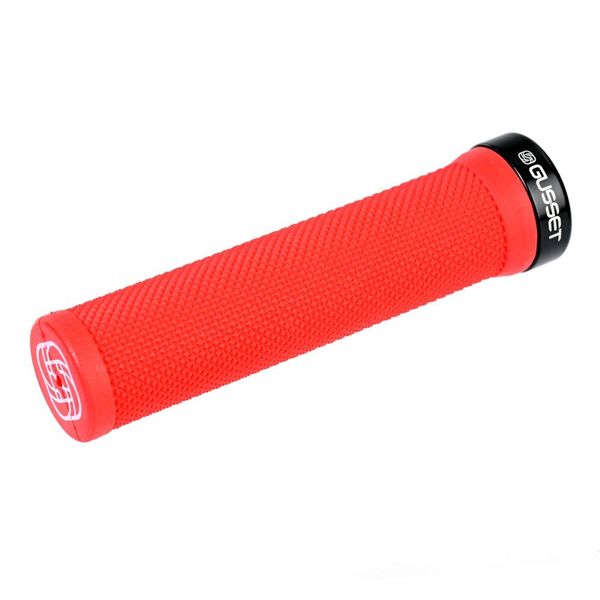 Gusset Single File Lock on Grips Red 133mm click to zoom image
