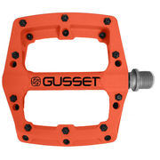 Gusset Slim Jim Plastic Low Profile Platform screw-pin, Bushing/Sealed Bearing, Thermoplastic Nylon Body Orange 