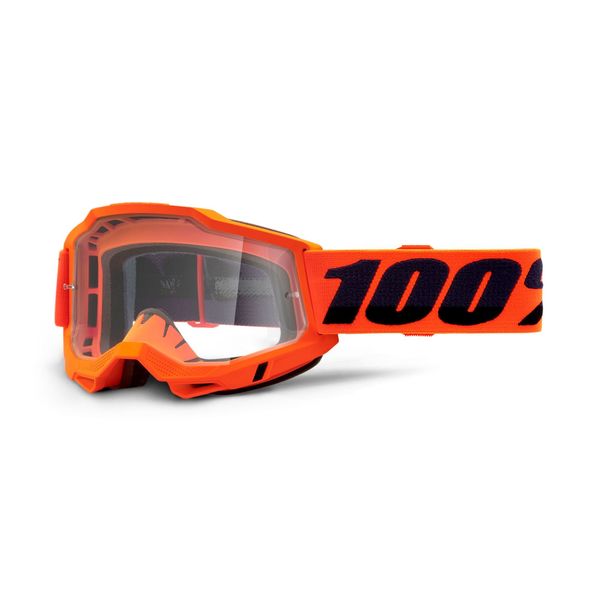 100% Accuri 2 Goggle Orange / Clear Lens click to zoom image