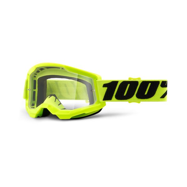 100% Strata 2 Goggle Yellow / Clear Lens click to zoom image