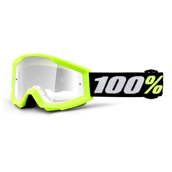100% Strata Mini Goggles Yellow / Clear Lens click to zoom image