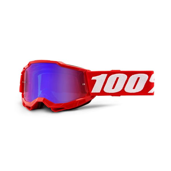 100% Accuri 2 Youth Goggle Red / Red/Blue Mirror Lens click to zoom image