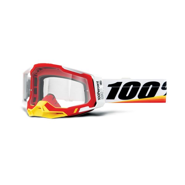 100% Racecraft 2 Goggle Arsham Red / Clear Lens click to zoom image