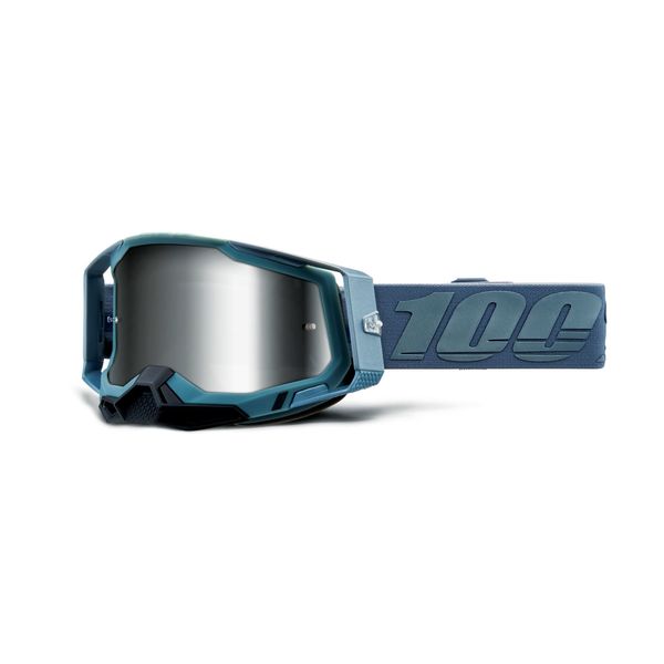 100% Racecraft 2 Goggle Battleship / Mirror Silver Lens click to zoom image