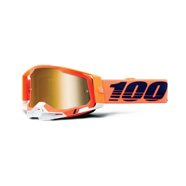 100% Racecraft 2 Goggle Coral / Mirror True Gold Lens click to zoom image