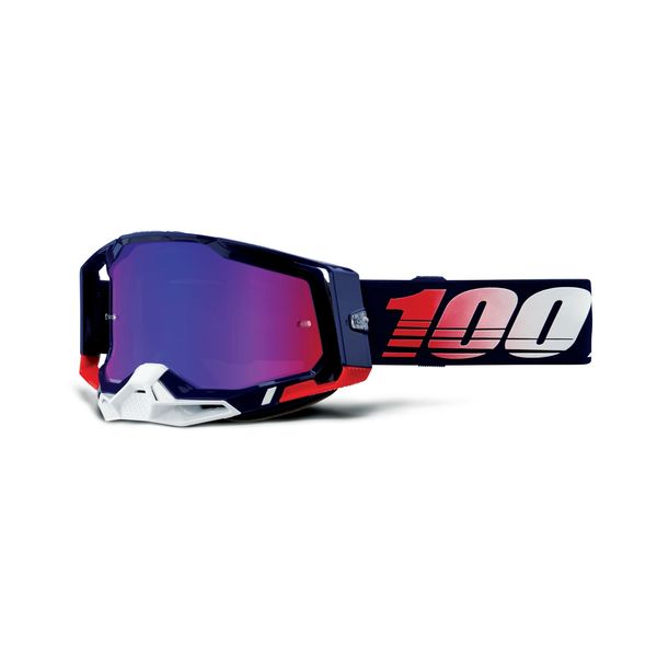 100% Racecraft 2 Goggle Republic / Mirror Red/Blue Lens click to zoom image
