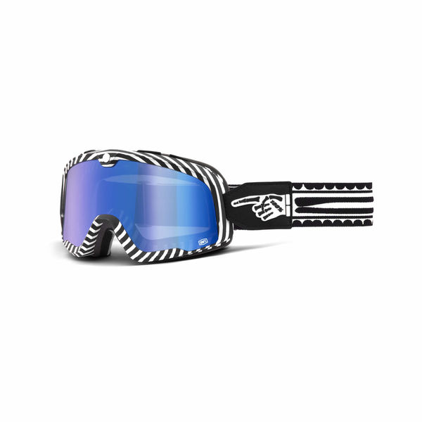 100% Barstow Goggle Death Spray / Mirror Blue Lens click to zoom image