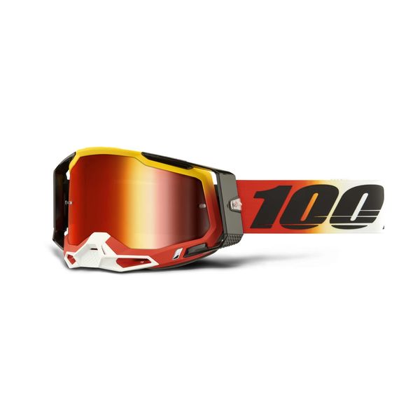 100% Racecraft 2 Goggle Ogusto/ Mirror Red Lens click to zoom image