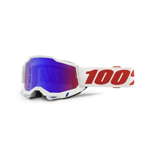 100% Accuri 2 Goggle Pure / Mirror Red/Blue Lens click to zoom image