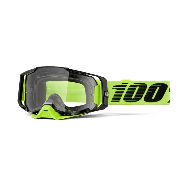 100% Armega Goggles Neon Yellow / Clear Lens click to zoom image